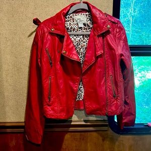 Sans Souci red 100% polyurethane jacket!!